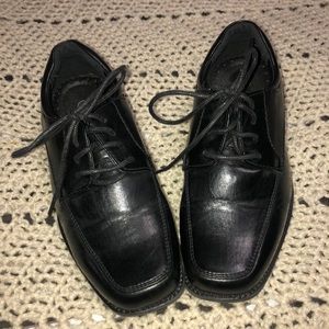 Classic Black Kids Dress Shoes